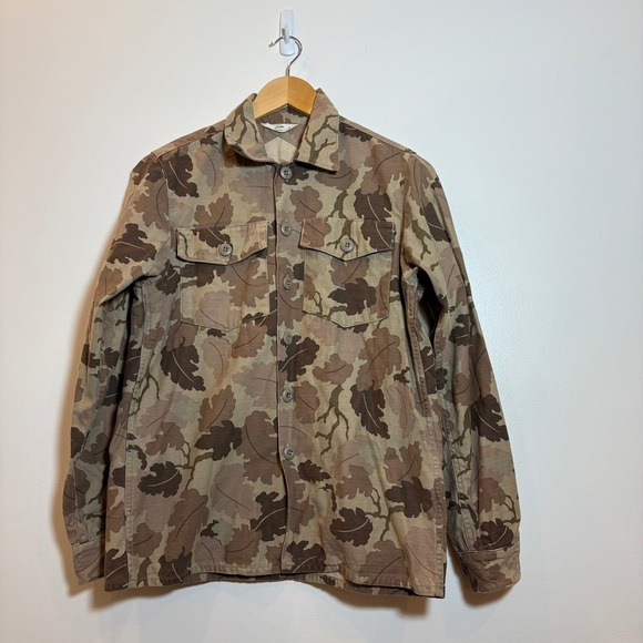 3sixteen Men Small Made USA Camo Button Up Shirt Jacket Classic Workwear Utility - Picture 2 of 16
